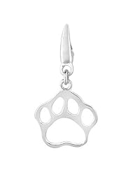Sterling Silver OPEN CUT PAW PRINT Charm