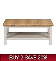 Padstow Coffee Table with a Putty Finish