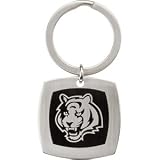 24615 Stainless Steel 35Mm X 35Mm Polished Cincinnati Bengals Logo Keychain