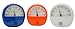 Read 3 x Orange Blue White Dial Thermometer With Magnetic Back & Easel Stand Details 3 x Orange Blue White Dial Thermometer With Magnetic Back & Easel Stand