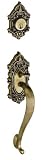 Grande Victorian Handleset Exterior with S-Grip, Vintage Brass Finish #GS73-GVCSGR-HS-SC