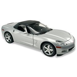 Plasma TV Low Price :Hot Wheels Corvette C6 Convertible - Silver Scale 1:12