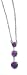 Sterling Silver Yesterday Today Tomorrow Amethyst Pendant Necklace