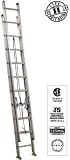Louisville AE4232 Aluminum Extension Ladder 32-Foot, Duty Rating 225-Pounds