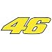  : Valentino Rossi Sticker Aufkleber 46 Gelb