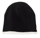 NEW Port & Company - Beanie Cap Black/Natural-OSFA
