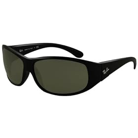 Ray-Ban Sunglasses AUTHENTIC Mens Shiny Black Crystal Green RB4110-601