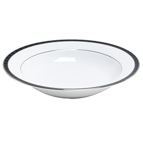 Nikko Ceramics Black Tie 8-Inch Soup Cereal Bowl by Nikko