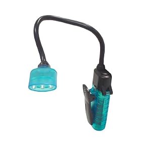 3 LED Flexi-Neck 2-Cell Clip Light, Trans. Blue