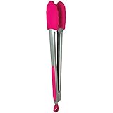 Fox Run Silicone Locking Tongs, Raspberry