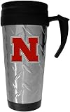Nebraska Cornhuskers Diamond Plate Travel Mug