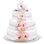 Large Pink Orchids Diaper Cakes by Bloomers