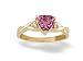

14K Yellow Gold Genuine Trillion Pink Tourmaline and Diamond Ring
