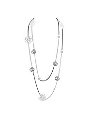 Black and Silver Rose Inspired Necklace