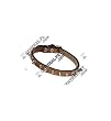 Oak Tanned Spiked Leather Collar - 3/8 X 10 - Black