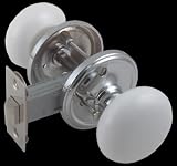2 3/4 inch Privacy Set - White/Chrome Porcelain