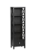 Linon Anna Tall Narrow 5 Shelf Wood Bookcase in Black Linon Anna Tall Narrow 5 Shelf Wood Bookcase in Black