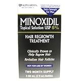 Mens Minoxidil 5% extra strength hair regrowth treatment solution - 2 Oz each X 2 Bottles