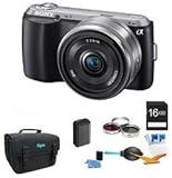 Sony Alpha NEX-C3 16 MP Compact Interchangeable Lens Digital Camera Kit wit ....