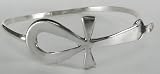 Sterling Silver Ankh Strap Bracelet made in the USA