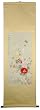 Large Inexpensive Beautiful Wall Art - 65" Blossoms & Butterflies Ink & Watercolor Silk Scroll Painting