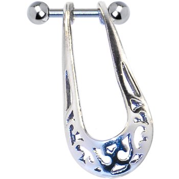 Sterling Silver 925 TILTED TRIBAL Left Cartilage Earring