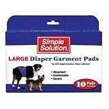Pupsters Dog Diaper Garment Pads For Dogs, Large White 10 Pk