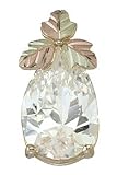 Black Hills Gold White CZ Pendant