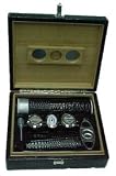 Leather Gator Skin Humidor Gift Set With Cutter