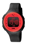 PUMA Men's PU910541002 Pulse Black and Red Heart Rate Monitor Watch