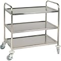 3 Tier Flat Pack Trolley (Stainless Steel) - 855Lx535Wx940mmH - ideal for hotels, restaurants and care homes
