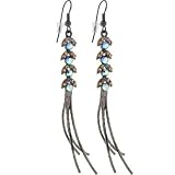Smoked Topaz SWAROVSKI CRYSTAL Chain Drop Earrings