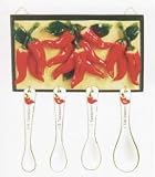 CHILI PEPPER Wall Plaque with Measuring Spoon Set *NEW*!
