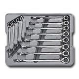 GearWrench 85388 Reversible Combination Ratcheting Wrench Set Metric