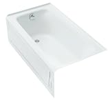 KOHLER K-1151-GRA-0 Bancroft 5-Foot BubbleMassage Bath with Right Hand Drain, White