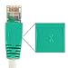 1 FT CAT5e Cross Over 350 MHZ UTP Patch Cord Snag-Free Gray Wire/Green Boot