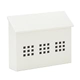 Traditional Decorative Horizontal Mailbox - White