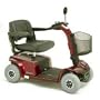 Celebrity X 4-Wheel Scooter w/ 40 AH Batteries & Charger + Flat Free Tires - Color Candy Apple Red