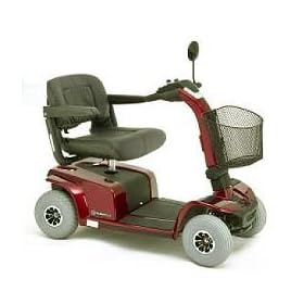Celebrity X 4-Wheel Scooter w/ 40 AH Batteries & Charger + Flat Free Tires - Color Candy Apple Red