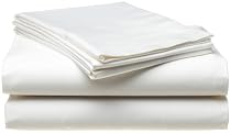 400-Thread-Count Cotton Sateen Queen Sheet Set, White