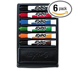 Sanford(R) EXPO(R) Dry-Erase Organizer, 6 markers