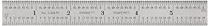 Starrett C604RE-6 Spring Tempered Steel Rule With Inch Graduations, 6