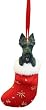 Santa's Little Pals Scottish Terrier Stocking Christmas Ornament