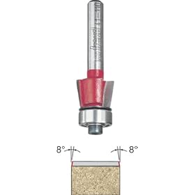 Freud 41-110 8-Degree Two Flute Bevel Trim Router Bit with 1/4-Inch Shank