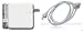 Apple MagSafe 60W Power Adapter for MacBook - MC461LL/A with Extension AC Wall Cord (bulk packaging) [model# A1290, A1172, A1184]