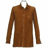 Forzieri Men's Brown Italian Suede Leather Shirt Jacket