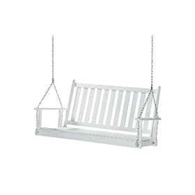 Porch Swing Slatted White from Swings & Rockers Gliders