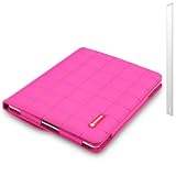 Apple iPad 3/2 Hot Pink 'The Pad' Folio Case / Cover / Pouch / Holster with Stand Function + Screen Protector by Shocksockby Shocksock