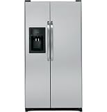 Review GE  / GE GSL25IGXLS 25 cu. ft. Side-by-Side Refrigerator with 3 Glass Shelves, Gallon Door Storage, 2-Stack Drawer System and External Ice/Water Dispenser: CleanSteel