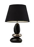Mary Kate & Ashley 1 Light Table Lamp in a Black and Chrome Finish, Black Shade